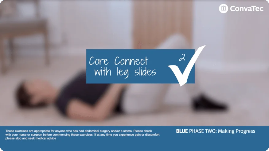 A video thumbnail of 'Blue Phase Two - Core Connect With Leg Slides'
