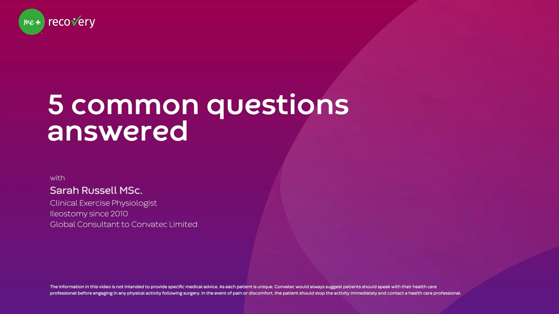 A video about Sarah Answering 5 Common Questions to Support Patient Engagement with the Program.