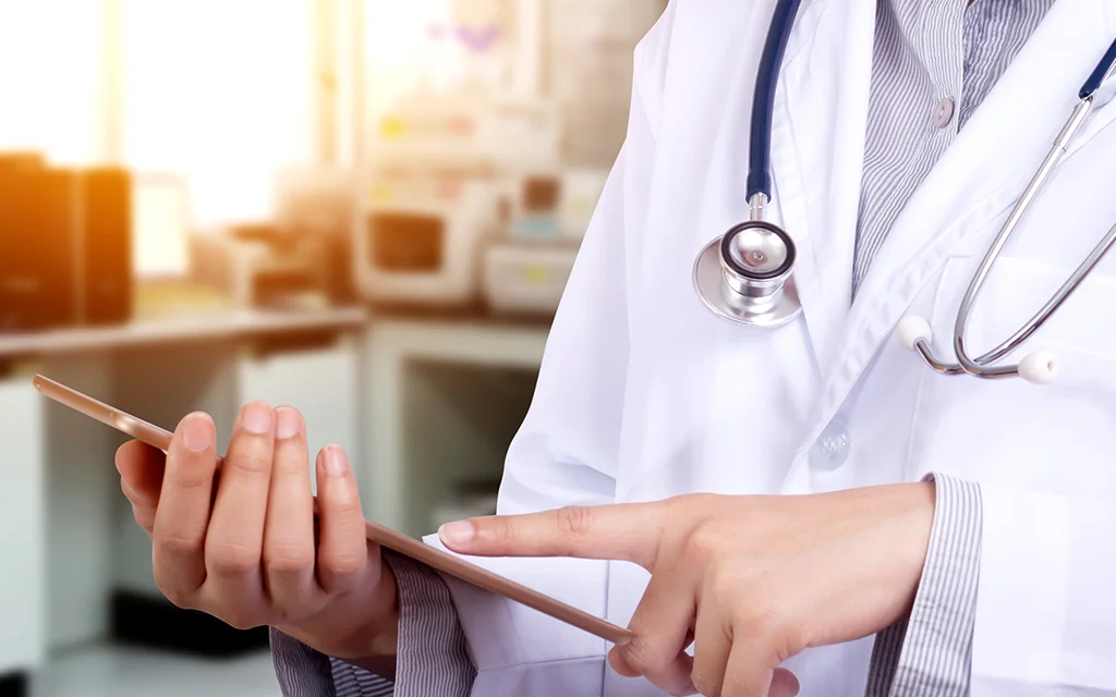 a doctor holding a stethoscope